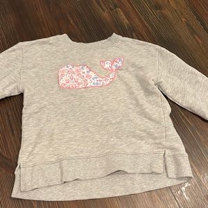 Grey whale vineyard vines crewneck sweatshirt for kids/girls